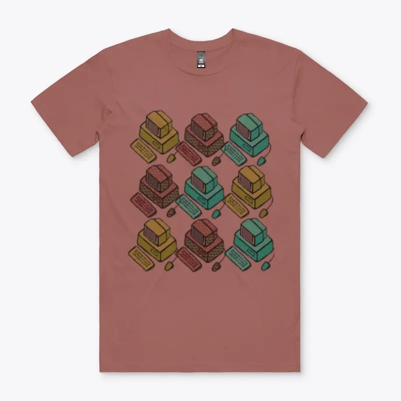 Minimal Vintage Computer T-Shirt